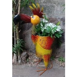 Powder-Coated Outdoor Metal Planter – Hand-Finished Garden Pot (42x23x59 cm)