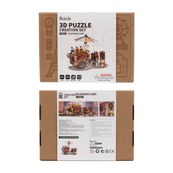 Bloom on Wheels DIY Wooden Blossom Cart Kit – Vintage Market Charm, 187 pieces