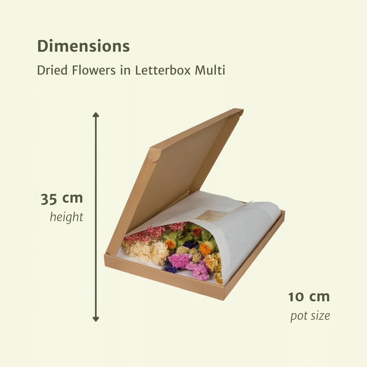 Morning Haze Letterbox Bouquet – Warmth in Stillness, 30 cm