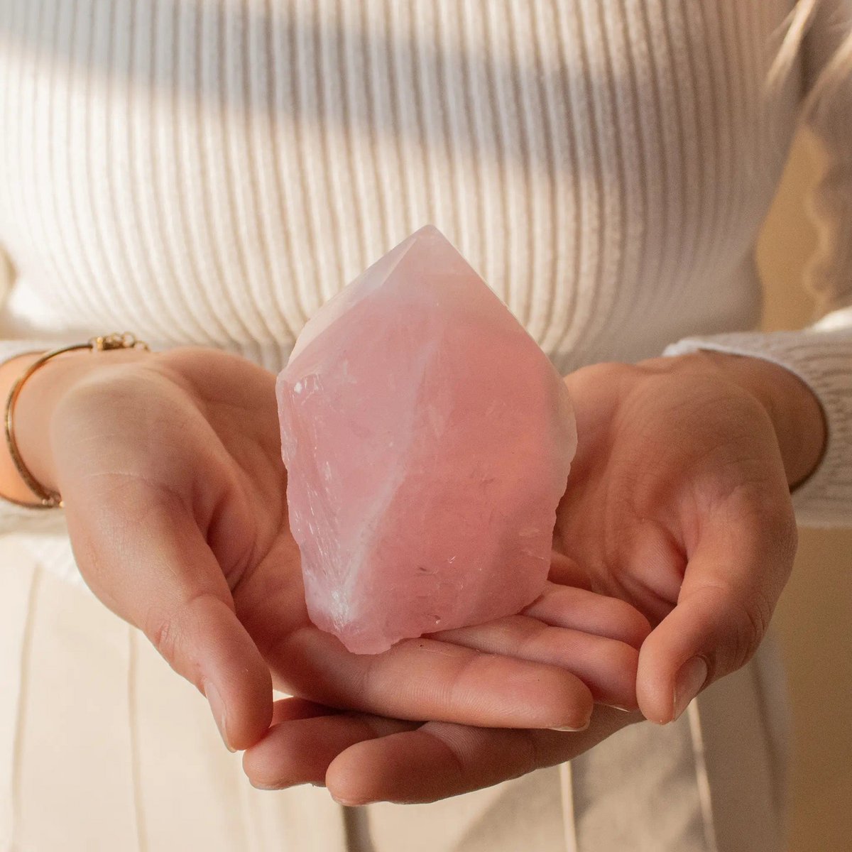 Heart Rose Quartz Point – Stone of Loving Clarity, ~8 × 7.5 cm by ANAS