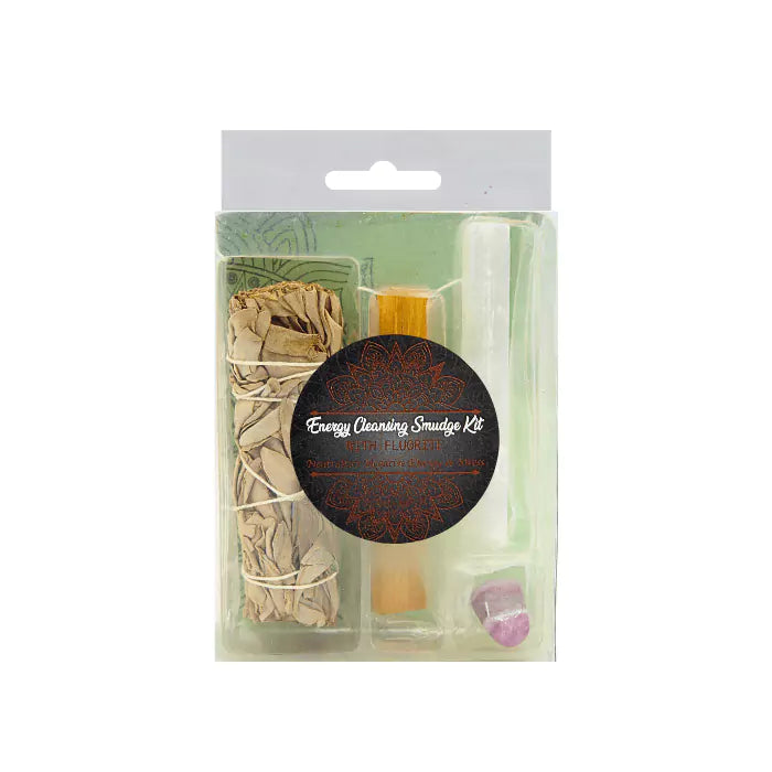 Energy Cleansing Smudge Kit with Fluorite – Ritual of Balance & Renewal