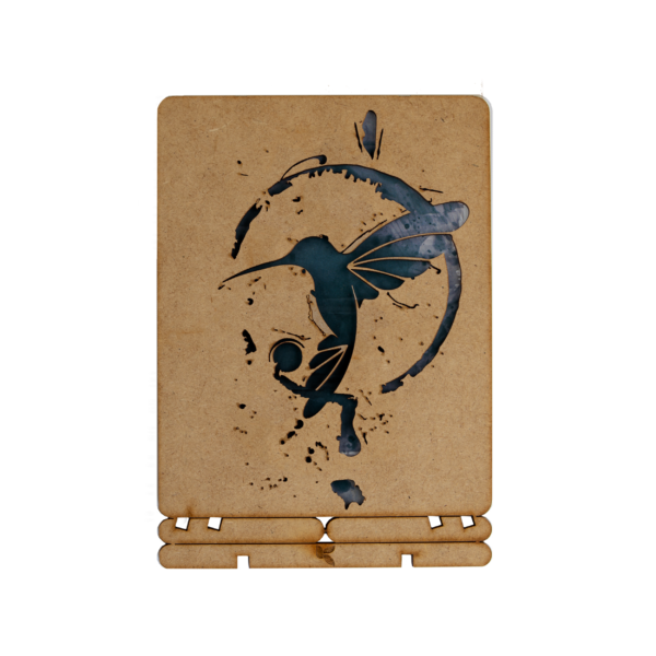 "Hummingbird Ink" Wooden Postcard - Standing 3D Eco Greeting
