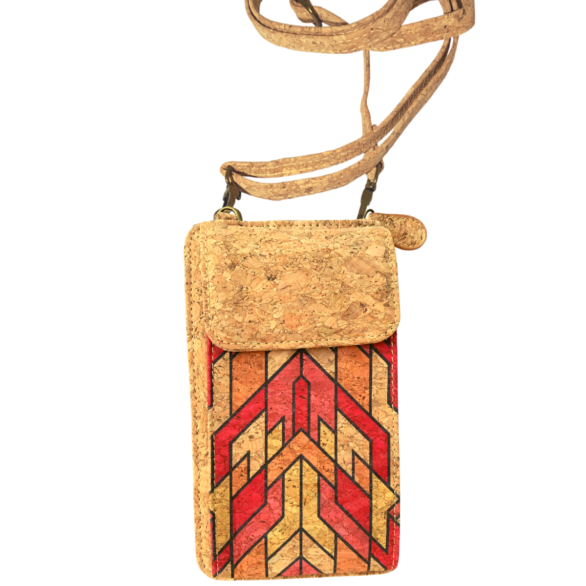 Solar Deco Cork Phone Bag – Golden Arrows Essentials Pouch