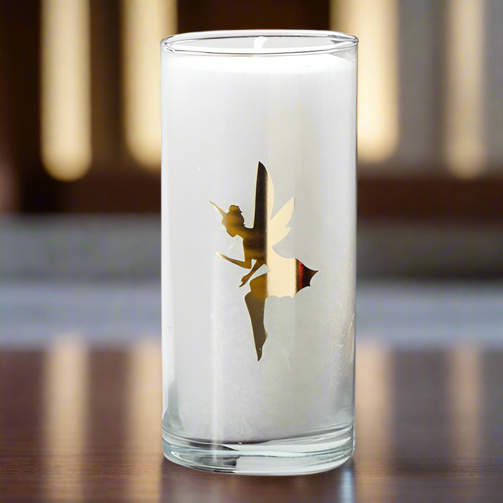 Elf Candle – Magical Glass Candle for Indoors & Outdoors, White, 14cm