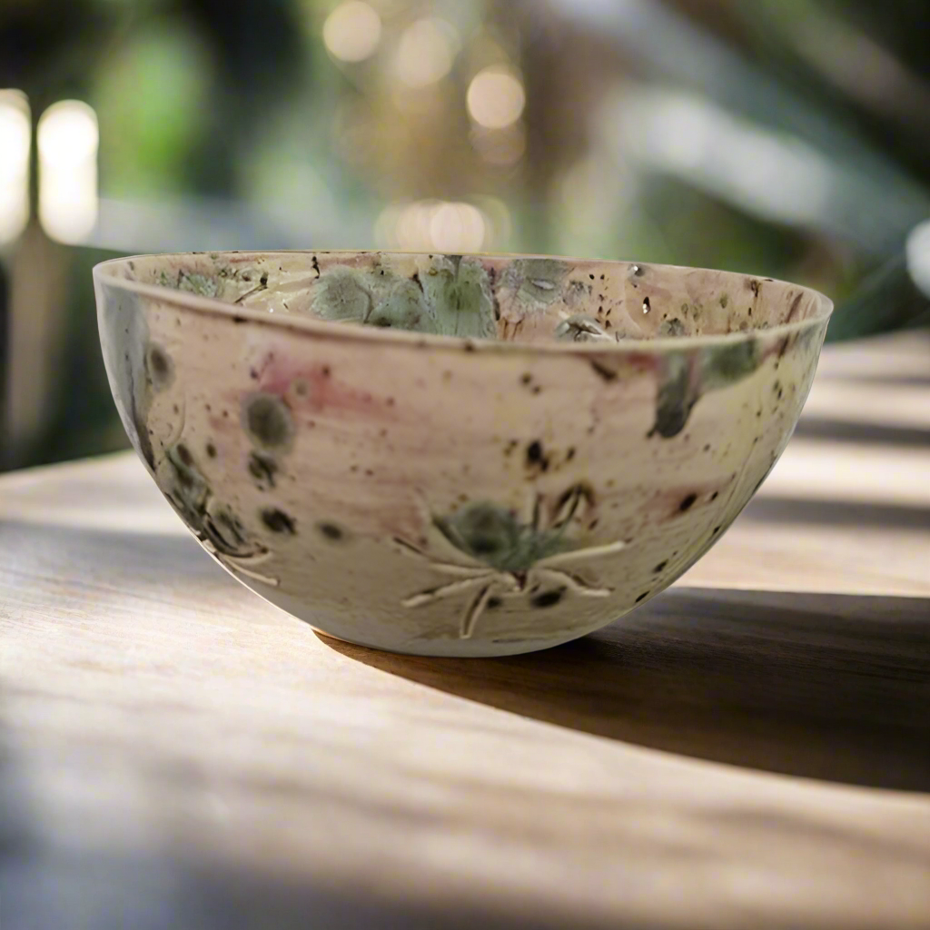 Spider Imprint Bowl – Earthy Echo of Nature, Ø14 × 7 cm