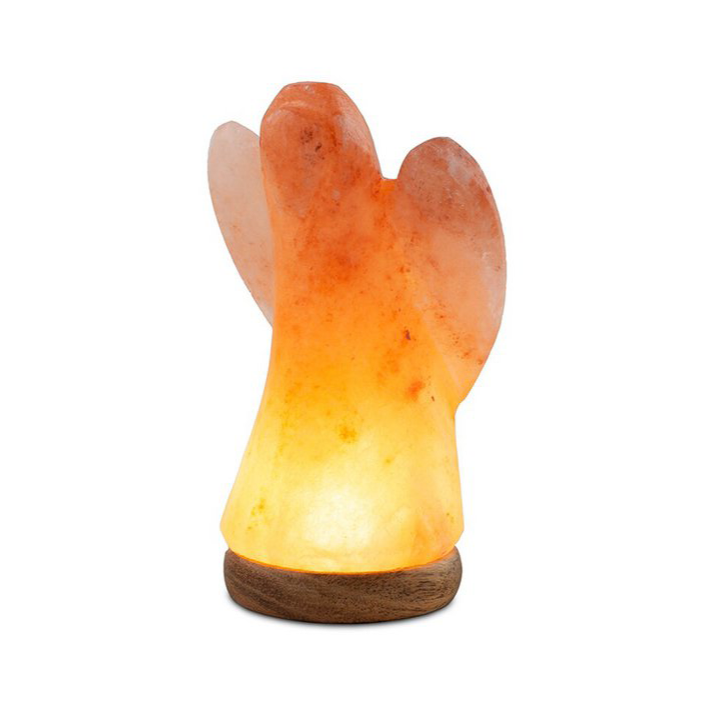 Celestial Glow Salt Lamp – Crystal Angel Light for Sacred Stillness, 13 cm