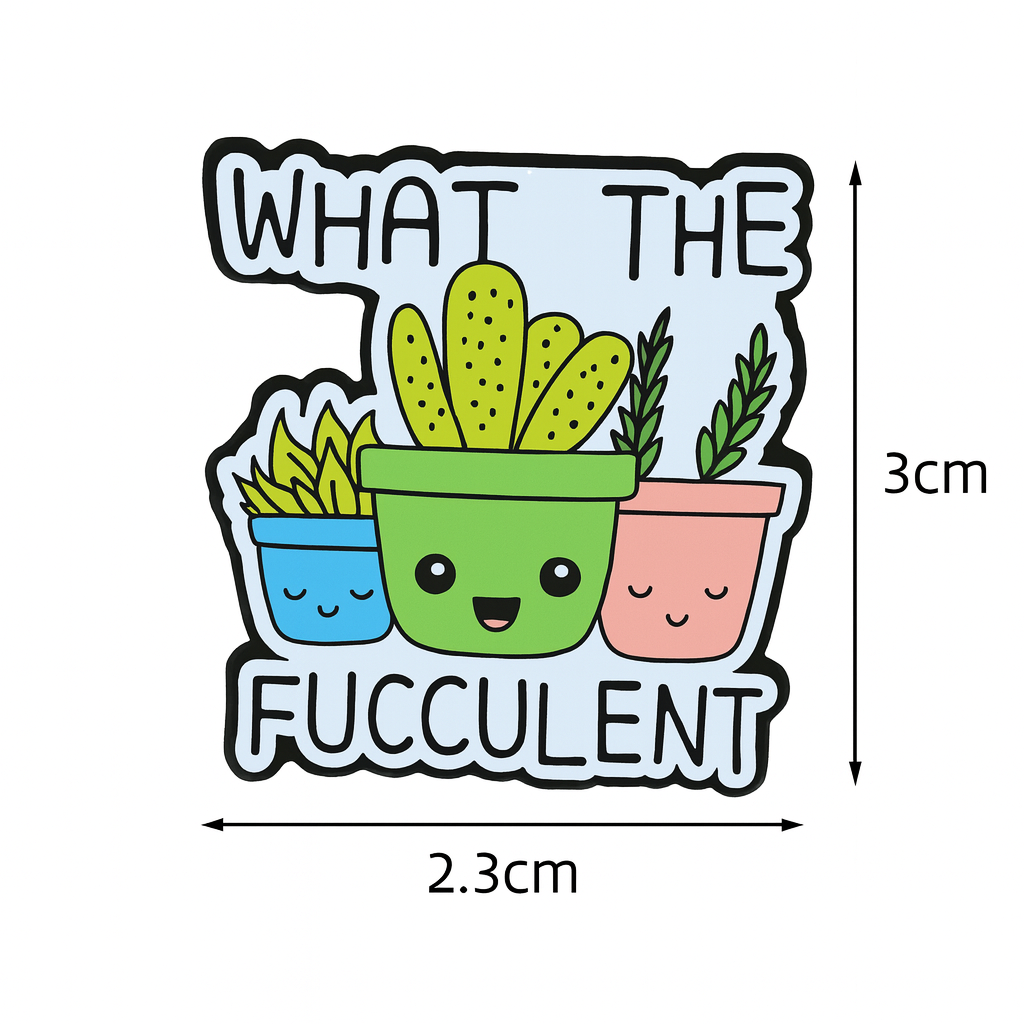 What the Fucculent Enamel Pin – Cheeky Plants Metal Badge