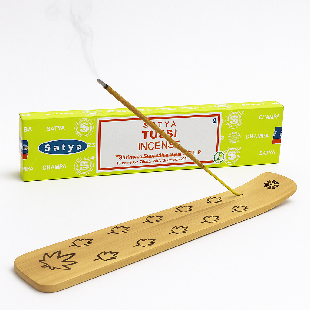 Satya Tulsi Incense Sticks – Scent of Sacred Clarity, 15 g by Satya / Shrinivas Sugandhalaya