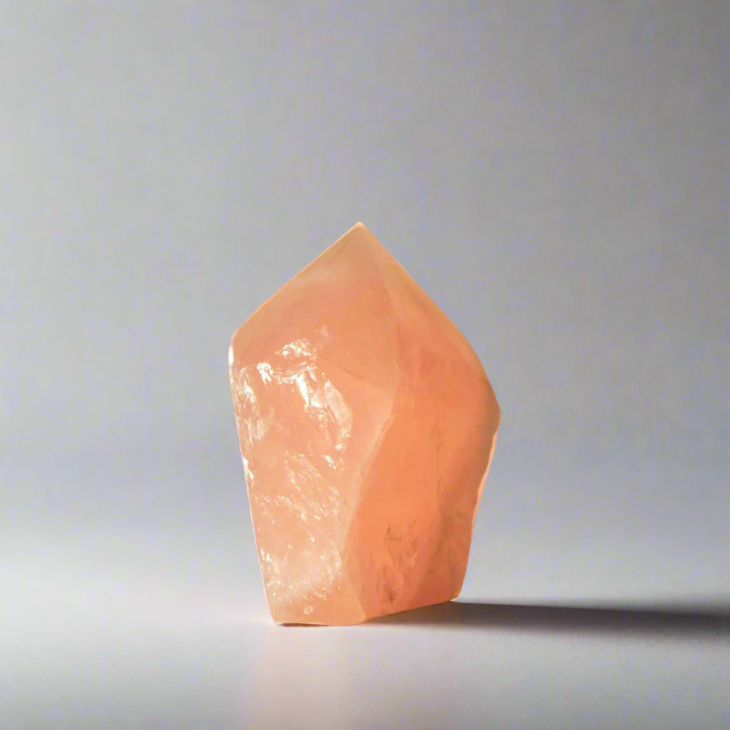 Heart Rose Quartz Point – Stone of Loving Clarity, ~8 × 7.5 cm by ANAS