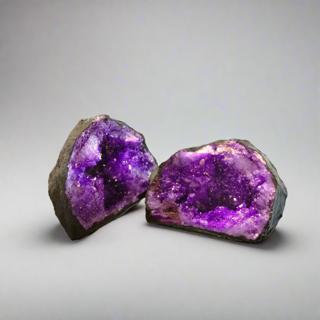Purple Quartz Crystal Geode – Stone of Inner Clarity, ~9 × 8 cm by ANAS