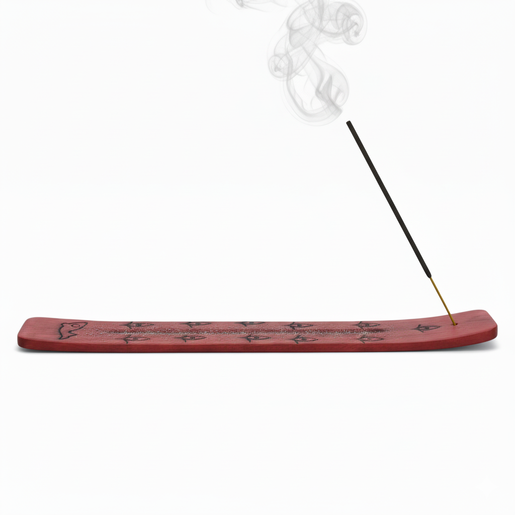 Fish Symbol Wooden Incense Holder – Carrier of Flow & Renewal, 25 cm