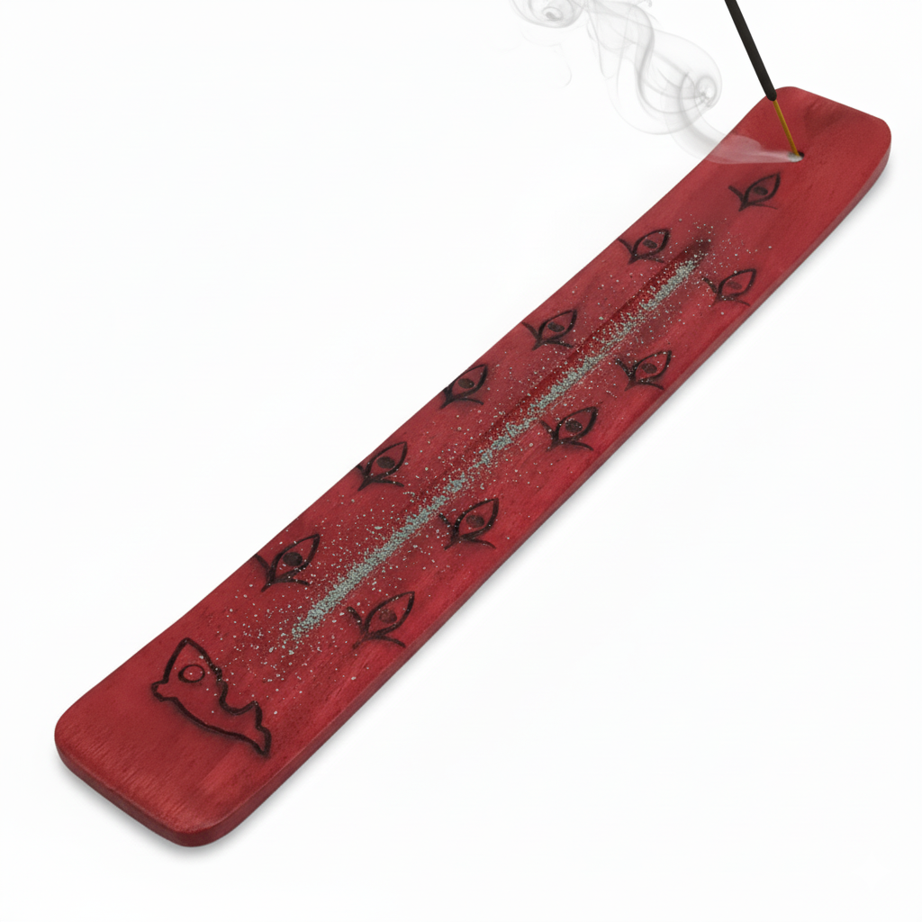 Fish Symbol Wooden Incense Holder – Carrier of Flow & Renewal, 25 cm