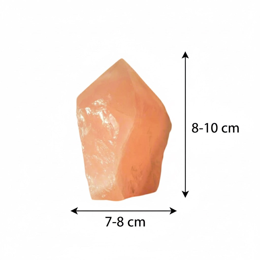 Heart Rose Quartz Point – Stone of Loving Clarity, ~8 × 7.5 cm by ANAS