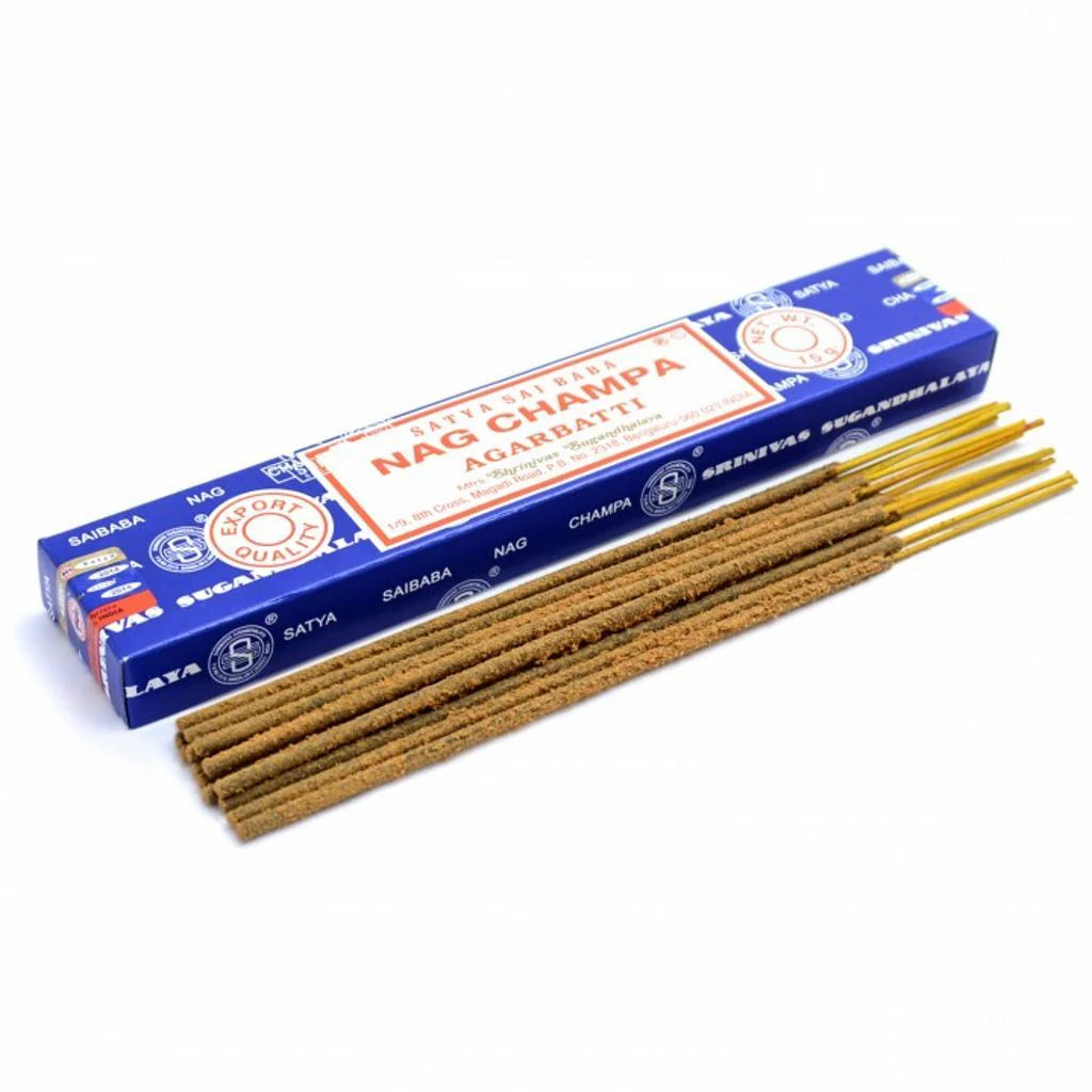 Satya Nag Champa Incense Sticks – Scent of Timeless Reverence, 15 g by Satya / Shrinivas Sugandhalaya
