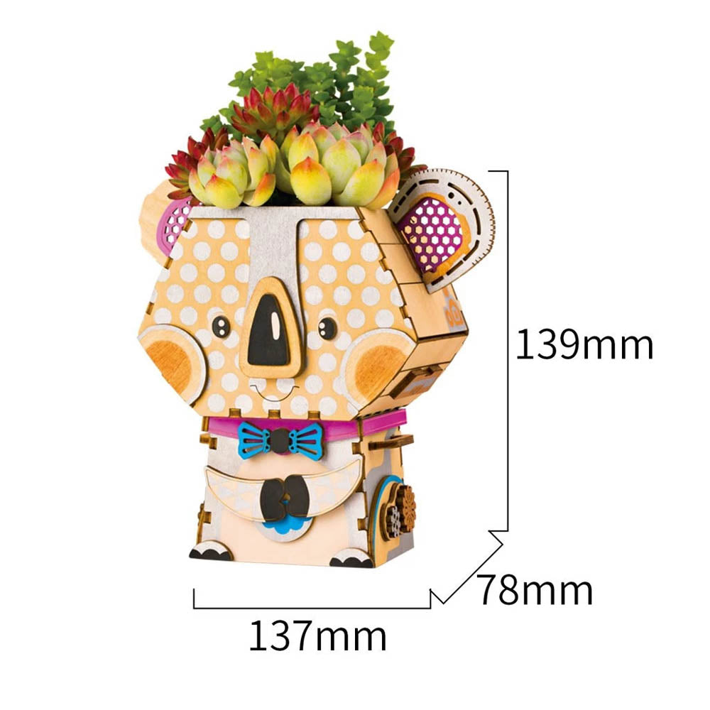 Canopy Spirit DIY Planter – Playful Koala Succulent Pot, 47 Pieces by Robotime