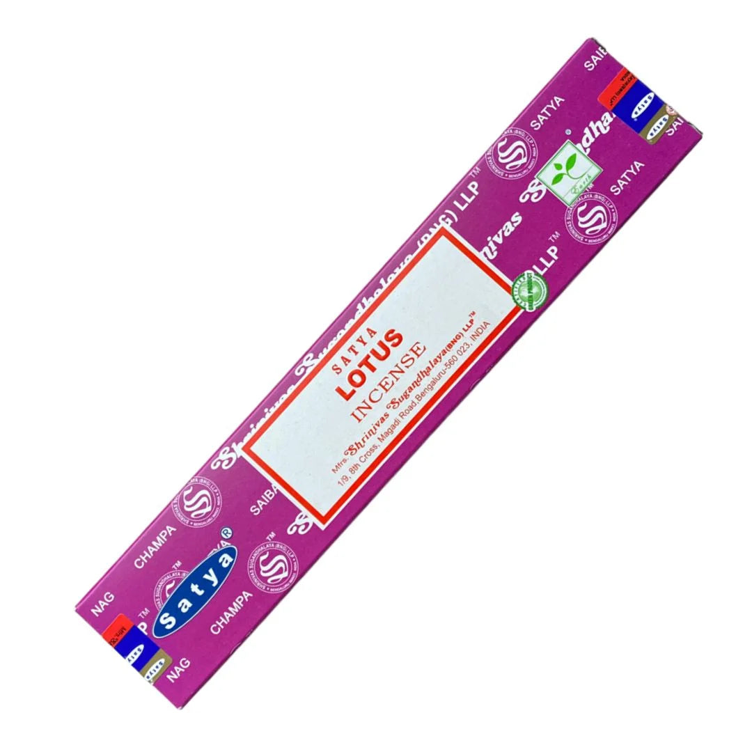 Satya Lotus Incense Sticks – Scent of Tranquil Renewal, 15 g by Satya / Shrinivas Sugandhalaya