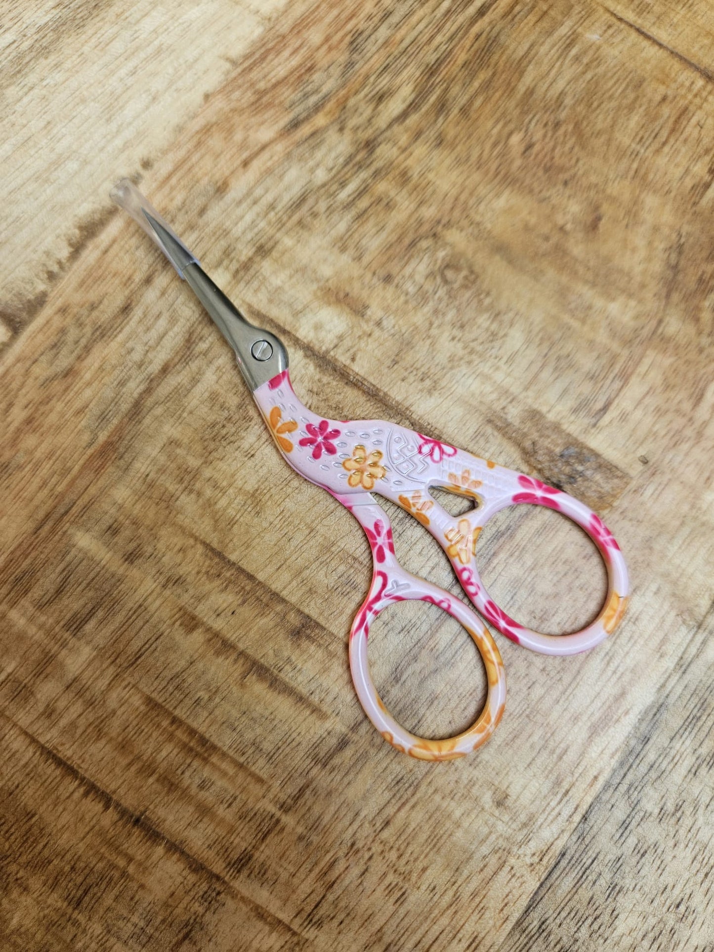 Colorful Floral Embroidery Scissors – Vintage Bird-Inspired Craft Tool (10 cm)
