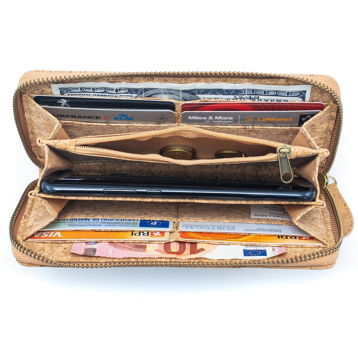 Eco Chic Vegan Cork Wallet – Tropical Flower Design