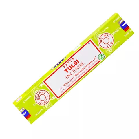 Satya Tulsi Incense Sticks – Scent of Sacred Clarity, 15 g by Satya / Shrinivas Sugandhalaya