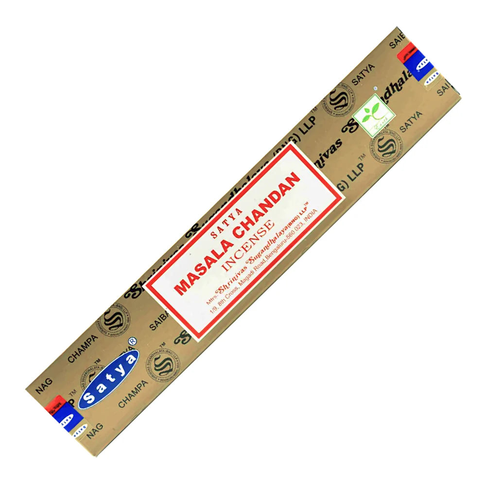 Satya Masala Chandan Incense Sticks – Scent of Sacred Ground, 15 g by Satya / Shrinivas Sugandhalaya