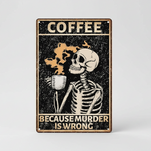Coffee Addict Wooden Wall Sign – Dark Brew Wall Art, 15×20 cm