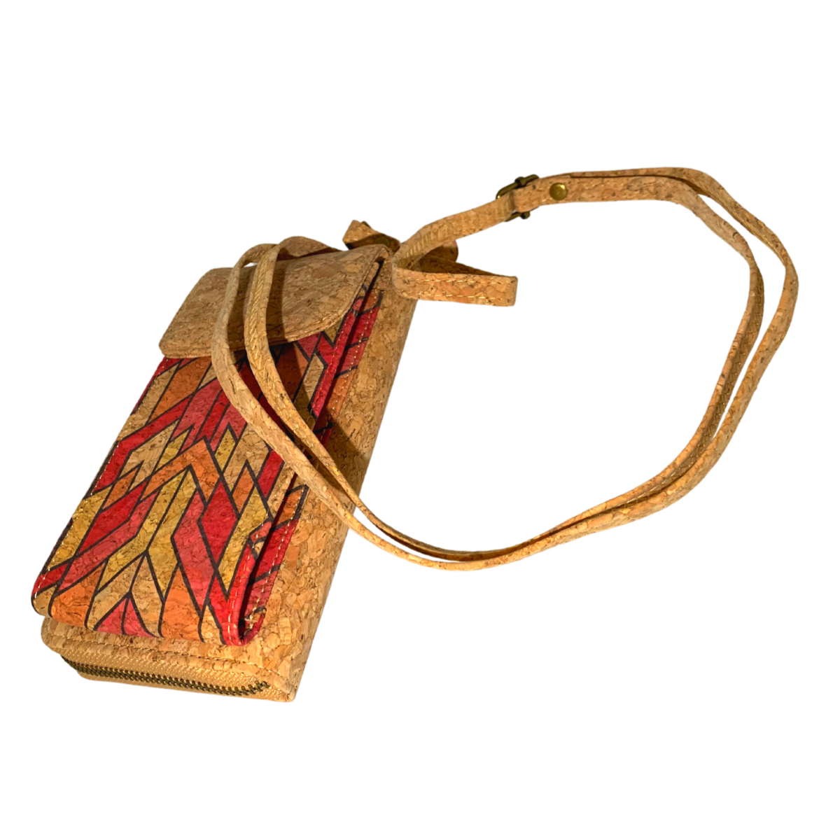 Solar Deco Cork Phone Bag – Golden Arrows Essentials Pouch