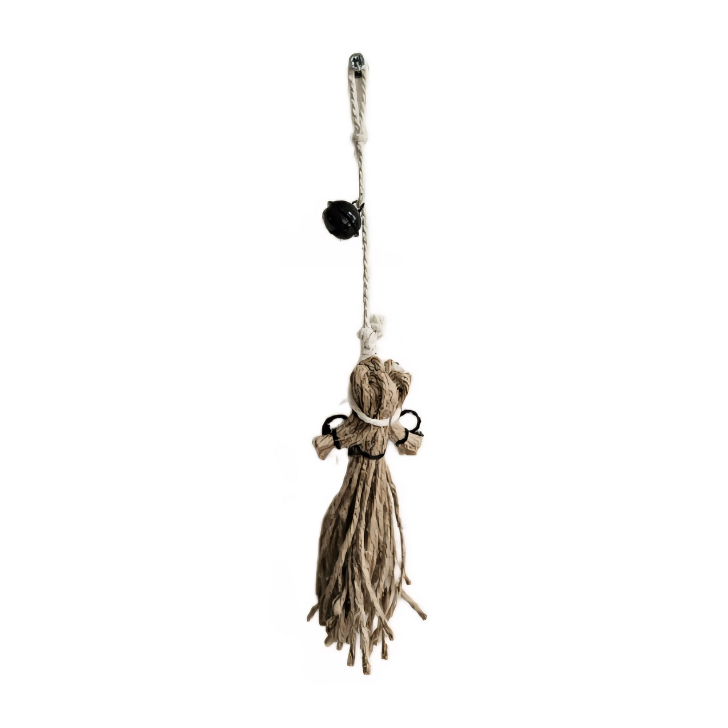 Witchery Rope Doll – Bell Charm for Home Protection, 12×6×2.5 cm