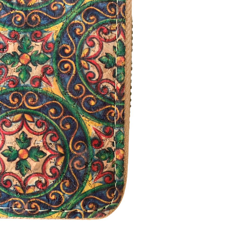 Eco Chic Vegan Cork Wallet – Geometric Circle Design