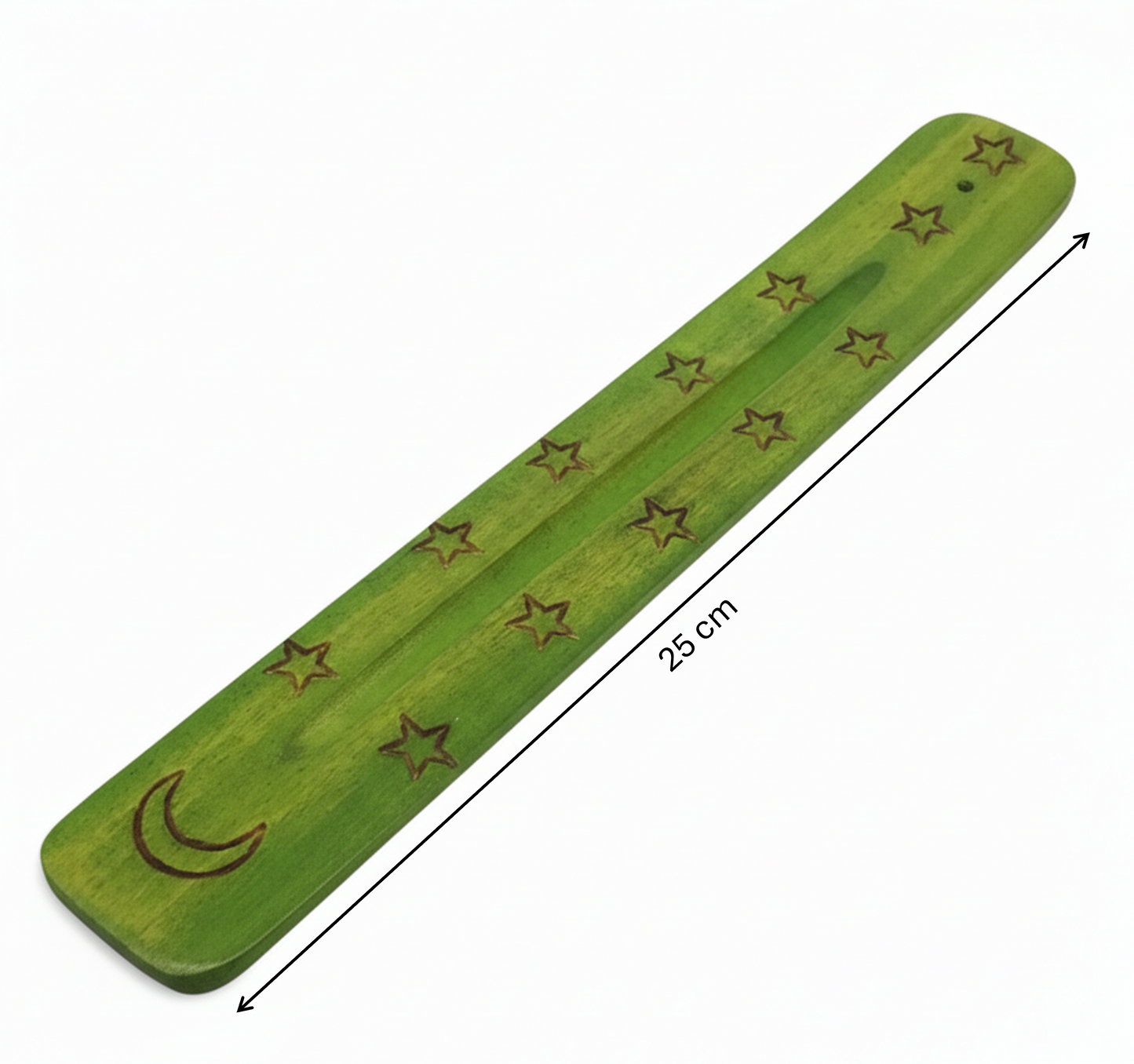 Moon & Stars Wooden Incense Holder – Carrier of Guidance & Intuition, 25 cm