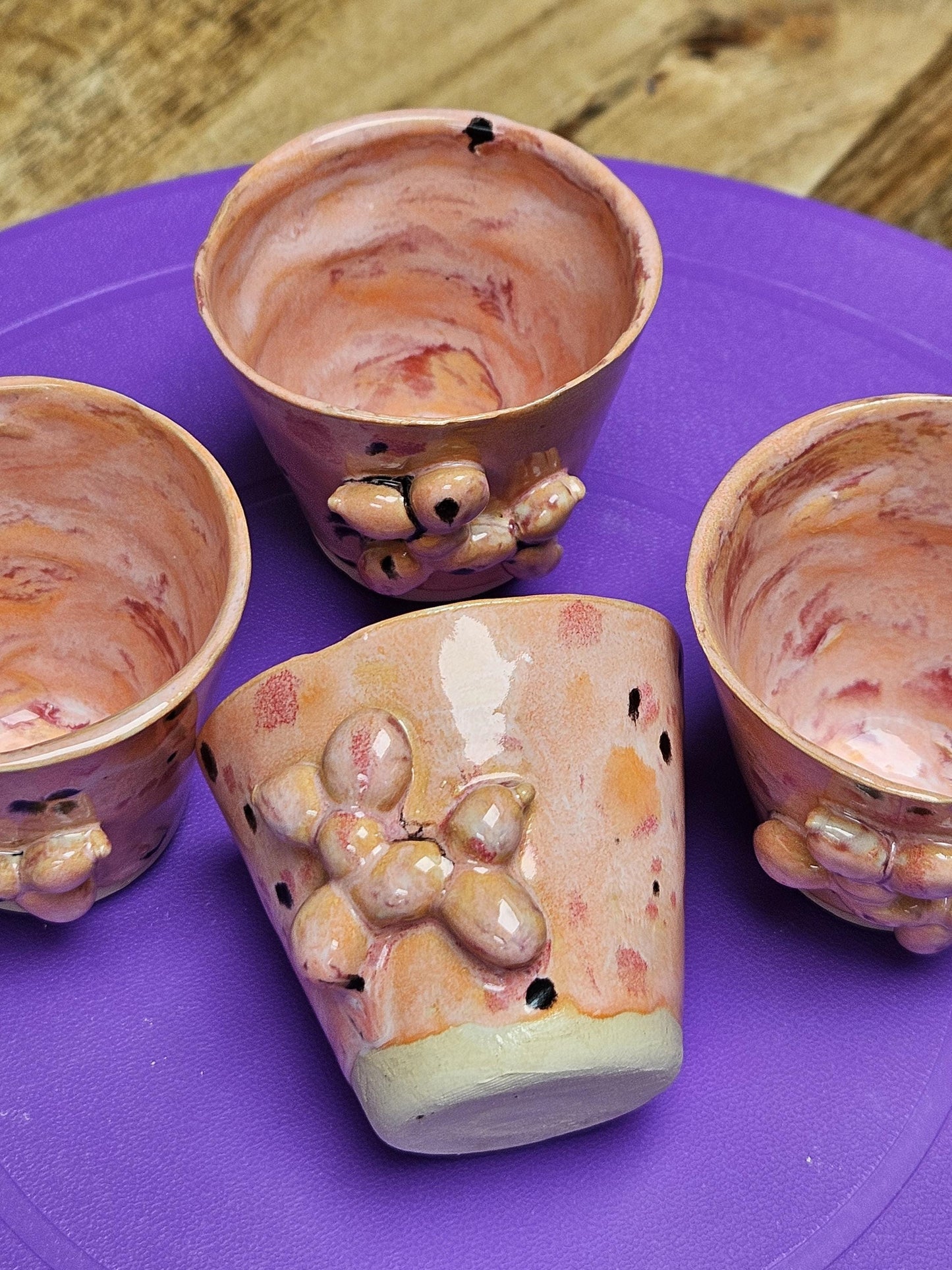 Handmade mini jars for shots or plants set of 2