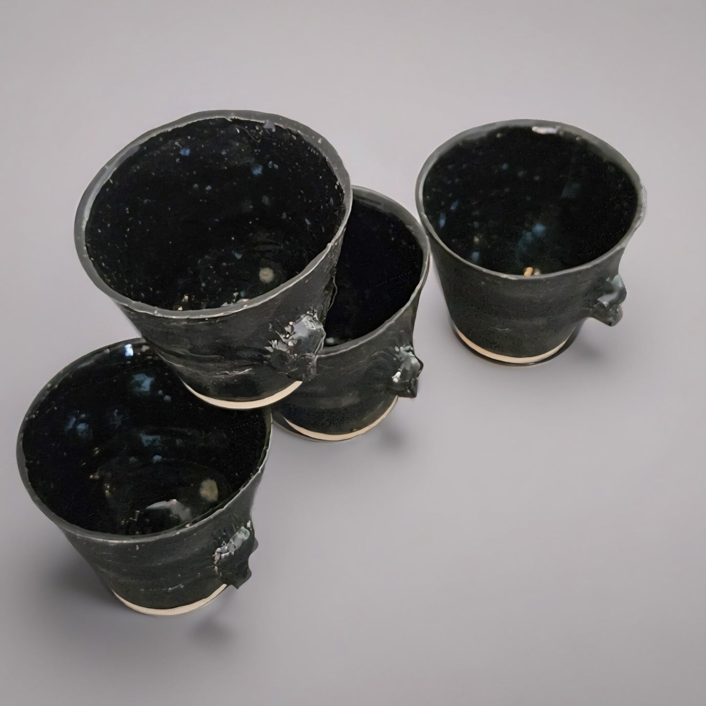 Volcanic Skull Mini Jars – Set of 2 Dark Ritual Vessels for Shots & Succulents, Ø4.5×5.5 cm