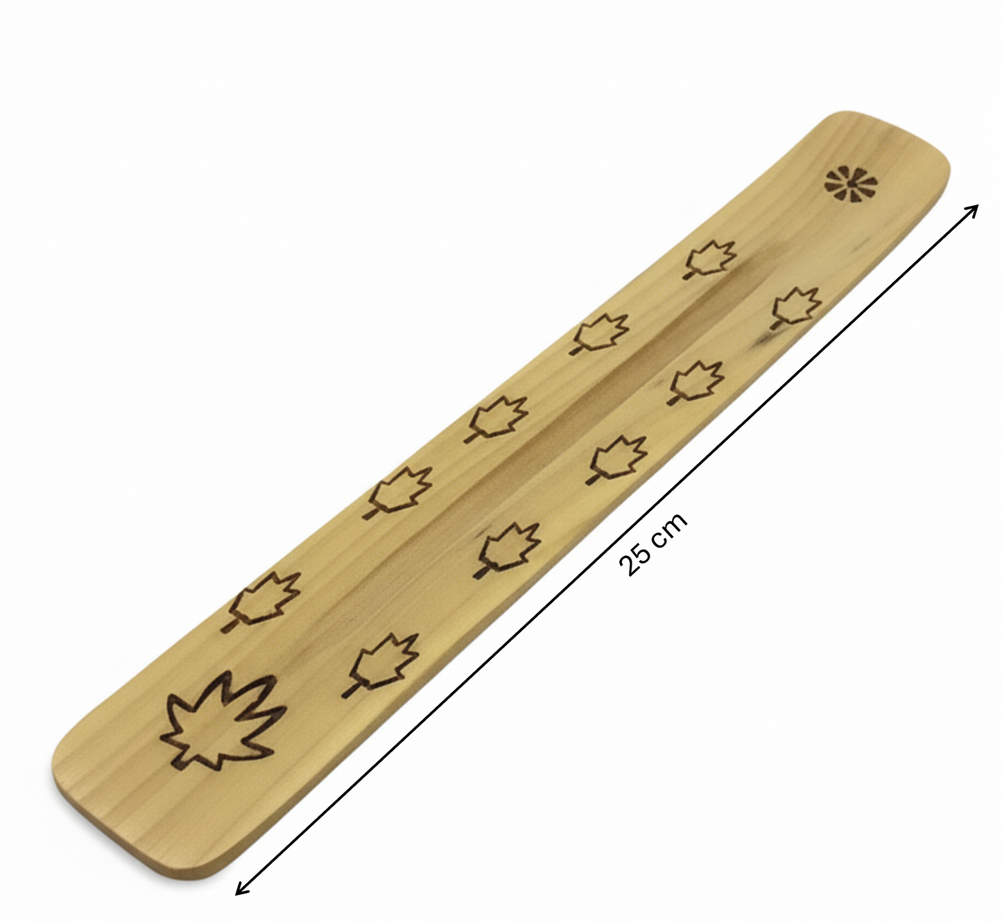Maple Leaf Wooden Incense Holder – Carrier of Change & Letting Go, 25 cm