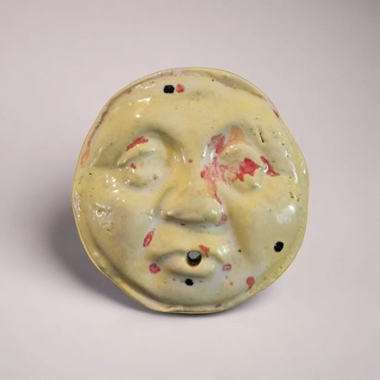 Lunar Dream Ceramic Incense Holder – Celestial Ritual Piece, Ø5 cm by Red Raven Pottery
