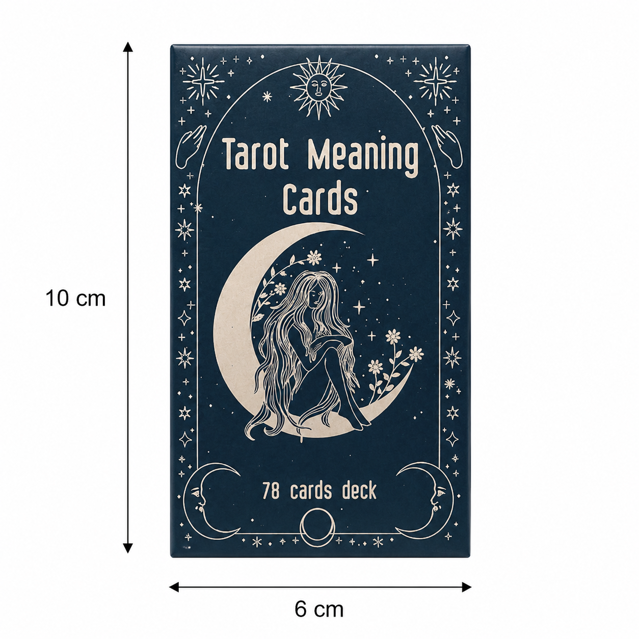 Meaning Tarot Deck – Celestial Guidance for Learners, 78 cards, 10×6 cm