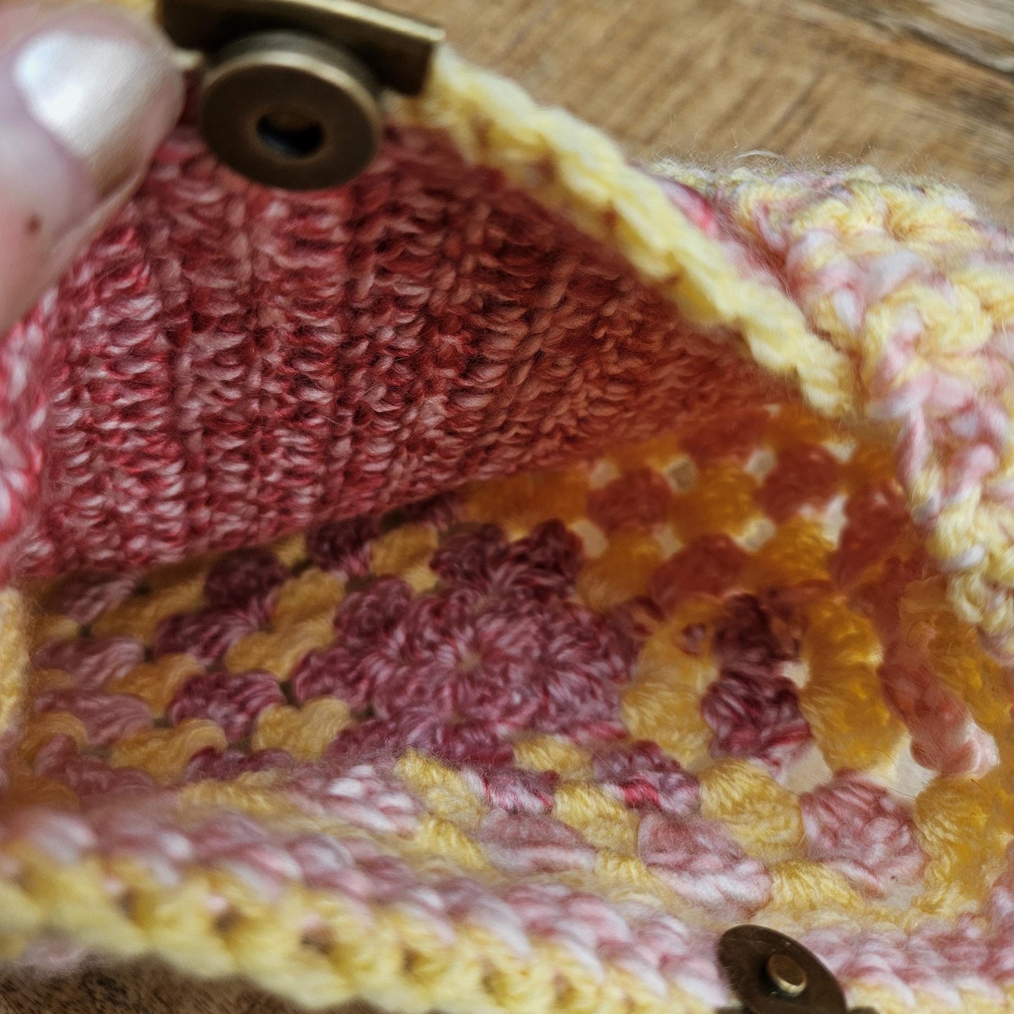 Pastel Bloom Crochet Bag – Floral Threaded Tote, 18 × 20 cm by Hook & Hex