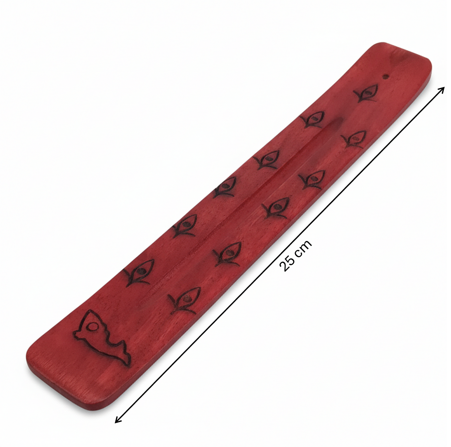 Fish Symbol Wooden Incense Holder – Carrier of Flow & Renewal, 25 cm