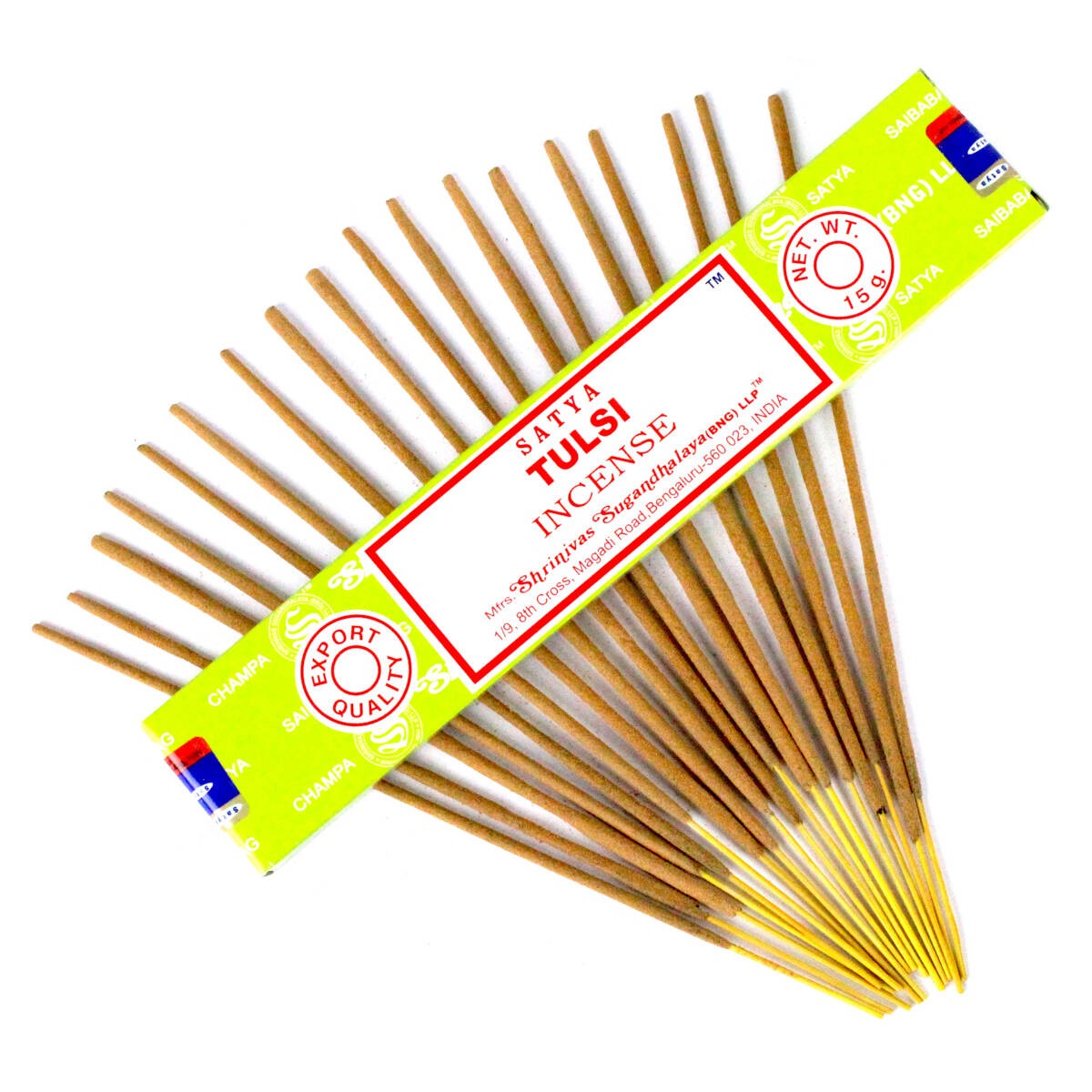 Satya Tulsi Incense Sticks – Scent of Sacred Clarity, 15 g by Satya / Shrinivas Sugandhalaya