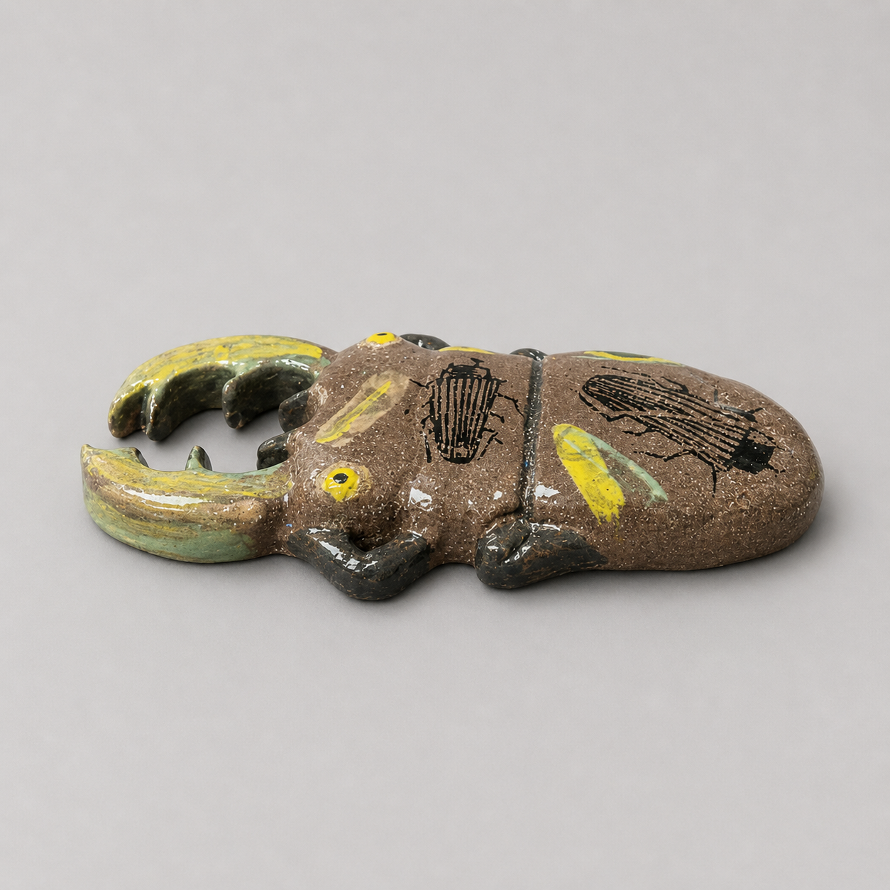 Scarab Beetle Ceramic Paperweight – Anchor Of The Ancients, 14×7.5×1.5 cm by Red Raven Pottery