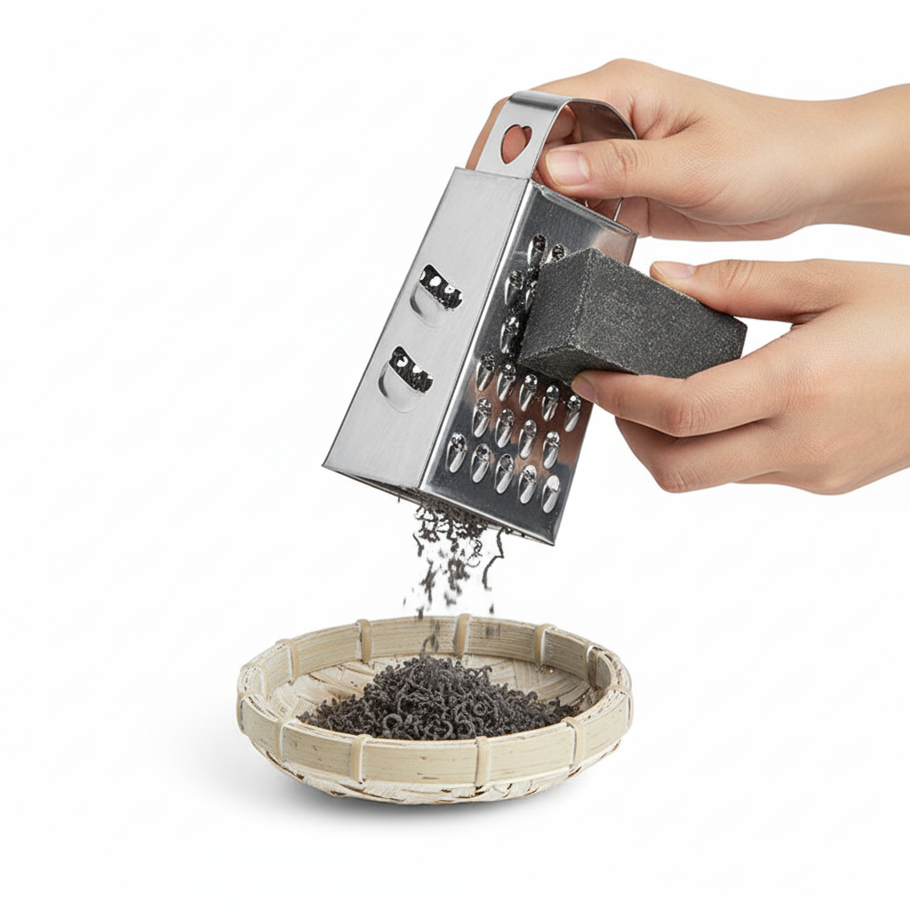 Silver Metal Fragrance Grater – Elegant Calming Utility, 8 cm