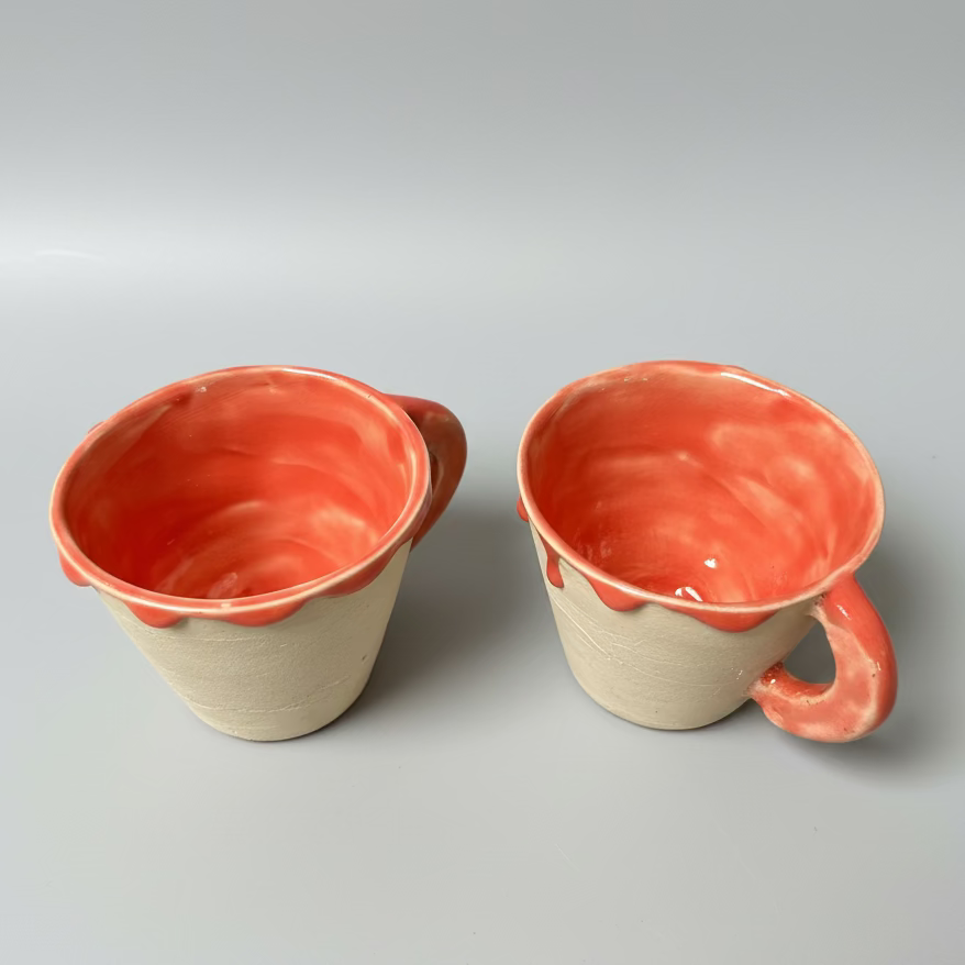 Zombear Ceramic Espresso Cups – Half Bear, Half Something Else Duo, Ø6.5×5.5 cm by Red Raven Pottery