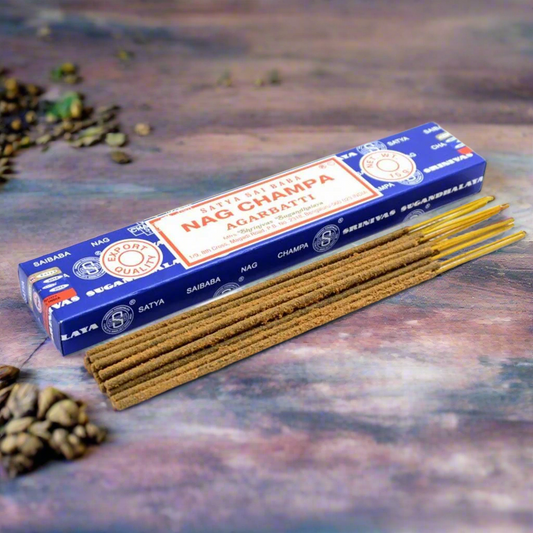 Satya Nag Champa Incense Sticks – Scent of Timeless Reverence, 15 g by Satya / Shrinivas Sugandhalaya