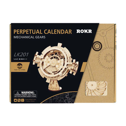 Wheel of Time DIY Wooden Perpetual Calendar Kit – Never-ending Accuracy, 52 pieces by Robotime