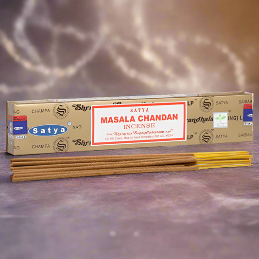 Satya Masala Chandan Incense Sticks – Scent of Sacred Ground, 15 g by Satya / Shrinivas Sugandhalaya