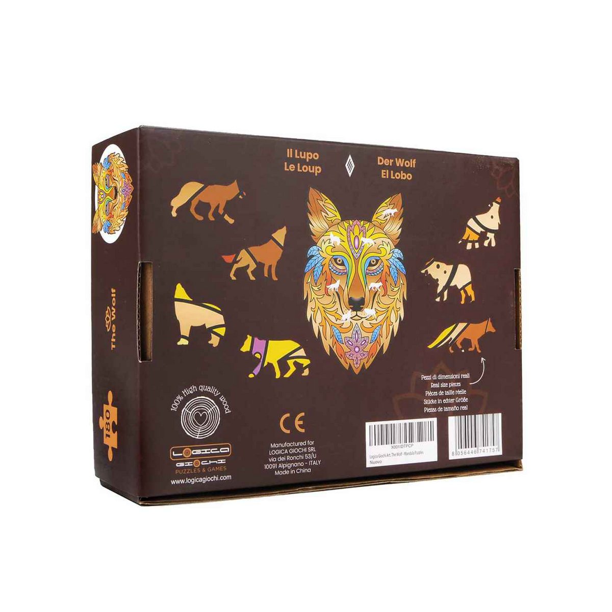 Logica Giochi Mandala Houten Legpuzzel Wolf