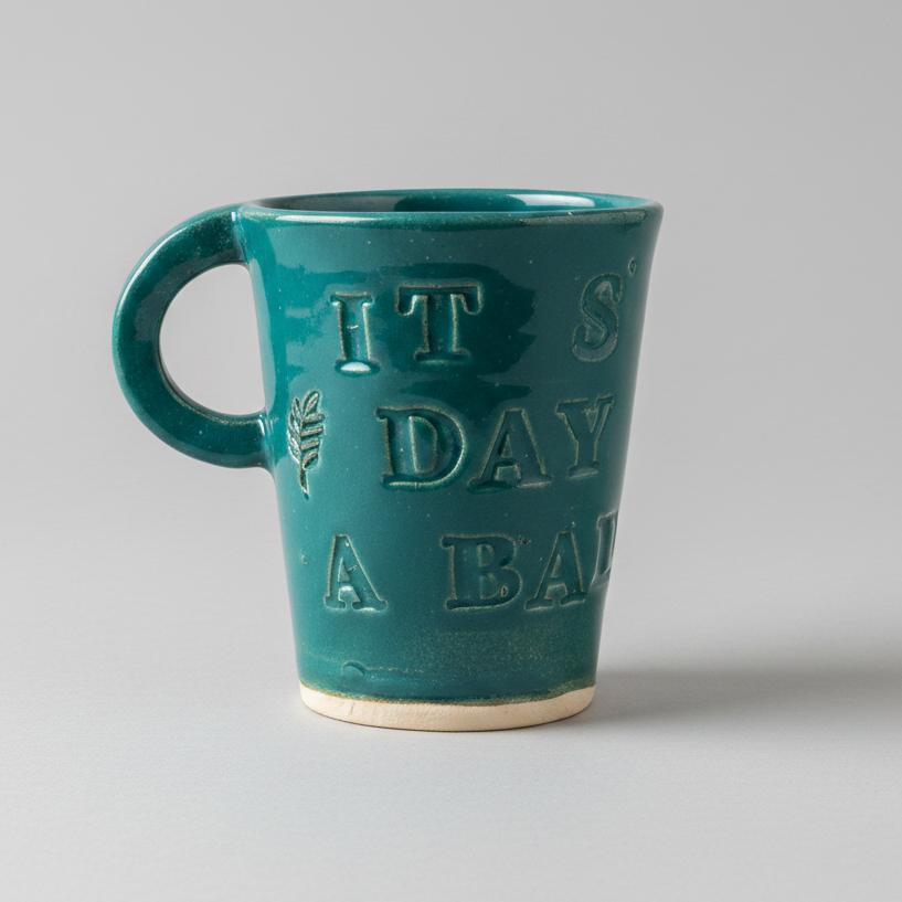Bad Bitch Ceramic Mug – Bold Morning Companion, Ø7 × 9 cm by Red Raven Pottery