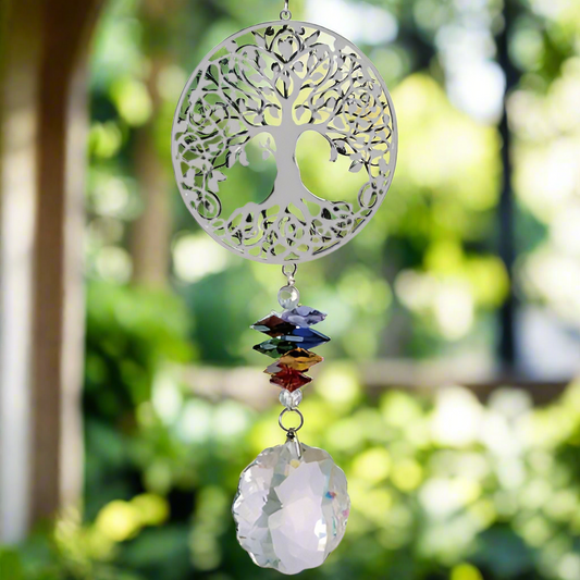 Tree of Life Wind Spinner – Kinetic Sun-Catching Garden Ornament, 40cm