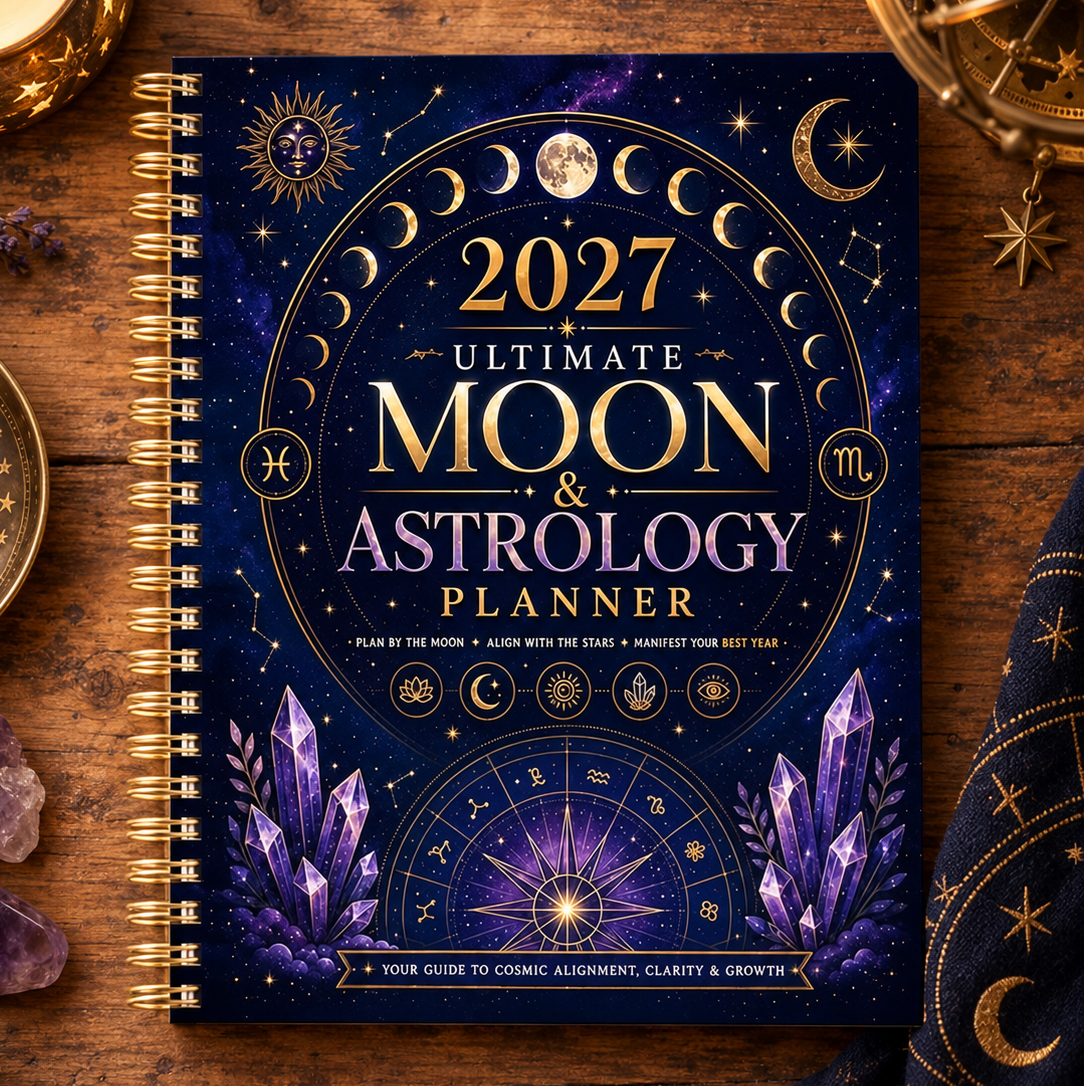 2027 Moon & Astrology Planner – Lunar Calendar & Manifestation Journal, 21 × 28 cm