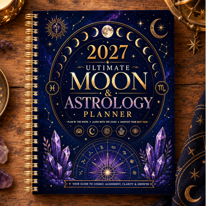 2027 Moon & Astrology Planner – Lunar Calendar & Manifestation Journal, 21 × 28 cm