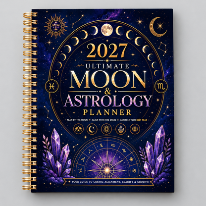2027 Moon & Astrology Planner – Lunar Calendar & Manifestation Journal, 21 × 28 cm