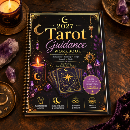 2027 Tarot Guidance Workbook – Tarot Planner & Reading Journal, 21 × 28 cm